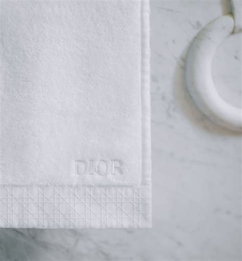 christian dior bath towels|Bath Towel White Woven Cannage Band .